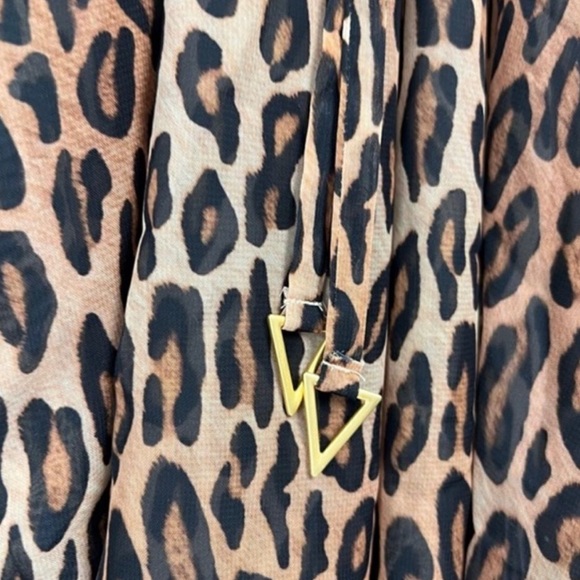 Christian LaCroix Swiminista sheer leopard swimsuit cover up M/L coverup swim - Picture 4 of 7